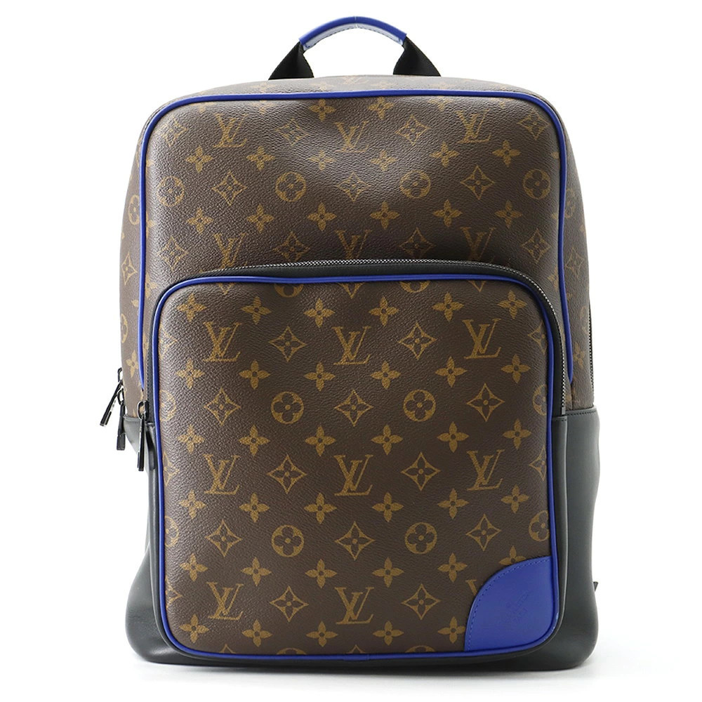 Louis Vuitton Monogram Macassar Brown Dean Backpack Bag Black
